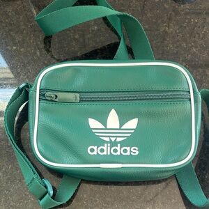 adidas Green Trefoil Belt Bag with White Logo